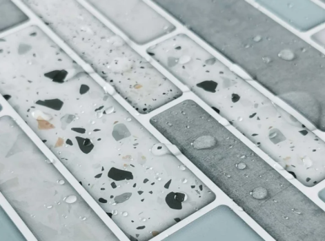 different materials used in self adhesive wall tiles